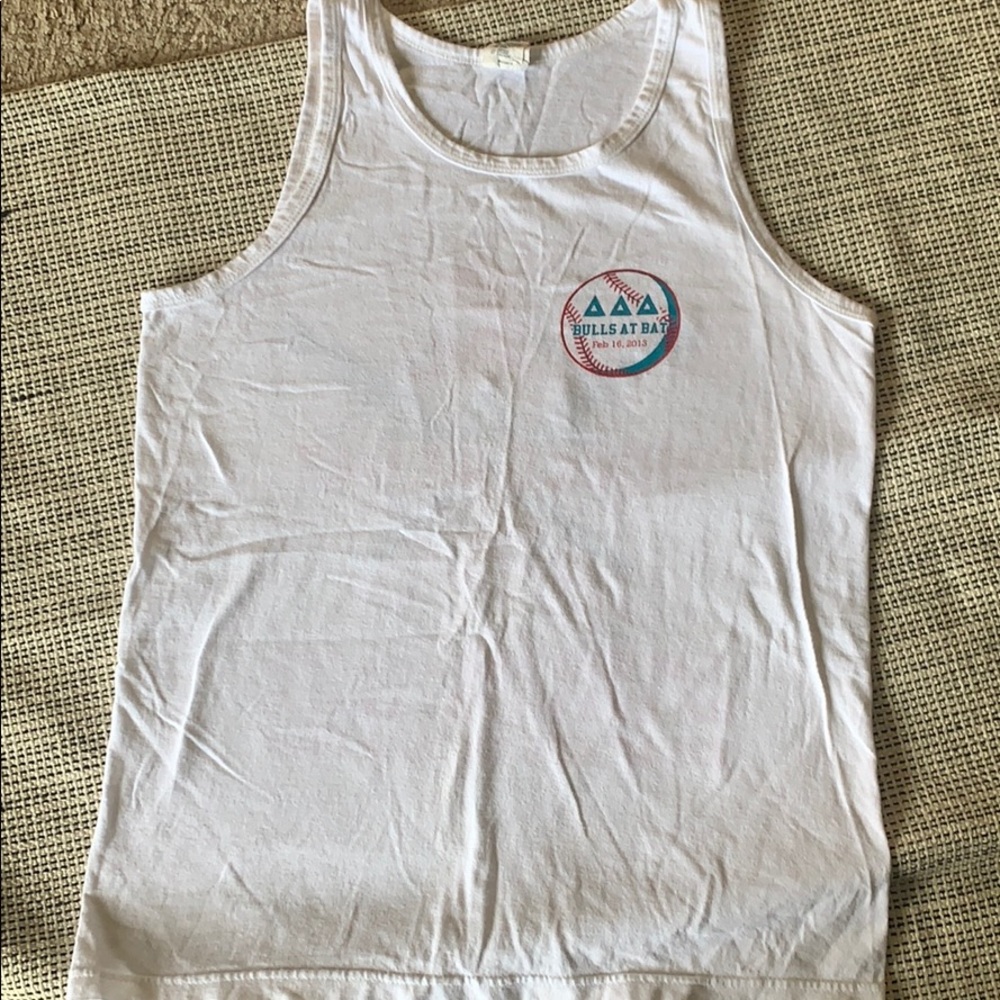 Tri Delta White Philanthropy Tank